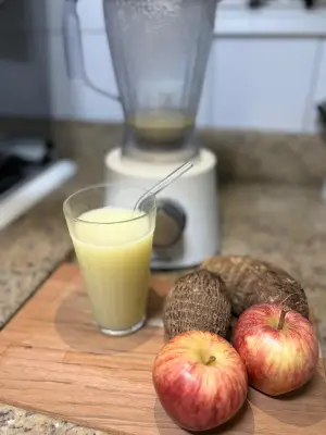 Milk shake vegetal: receita de suco de inhame com maçã para cuidar do seu dia