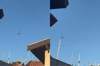 Oito aeronaves da FAB sobrevoam Campo Grande e surpreendem moradores