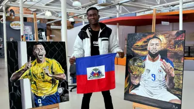 Pintor haitiano sonha com vitória do Haiti sobre o Brasil na Copa