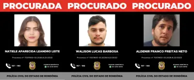 Polícia divulga nomes e fotos de três foragidos por morte de advogado em RO