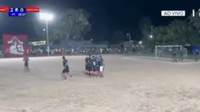 Policia prende foragido durante jogo de futebol amador em Cuiabá