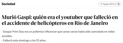 Queda de dois helicópteros no RJ mata seis, incluindo cantor e youtuber
