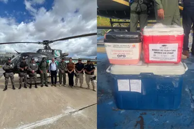 Órgãos transportados de helicóptero para transplante no Piauí