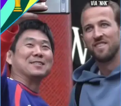 Técnico do Japão pede selfie a Harry Kane e divide opiniões
