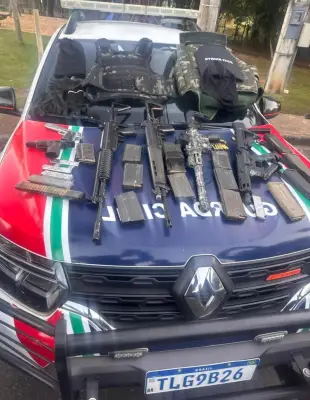 Três suspeitos armados com fuzis presos após troca de tiros com a Guarda em Indaiatuba