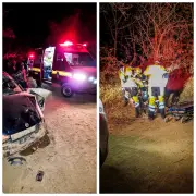 Acidente entre caminhonete e caminhão fere dois em MG