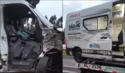 Ambulância de Adamantina colide com caminhão na SP-300; ninguém se feriu