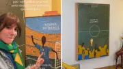 Artista de SC acerta placares do Brasil com pinturas e viraliza