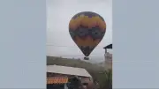 Balão com 12 pessoas pousa em Itabirito e assusta moradores