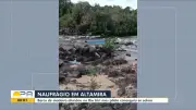 Barco de madeira naufraga no Rio Iriri, no Pará; piloto sobrevive