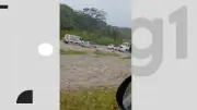 Barragem rompe e água invade km 115 da BR-101 na Paraíba
