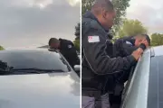 Bebê de seis meses é resgatado por policiais após ficar preso em carro em SP