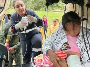 Bebê indígena com bronquiolite é resgatada de helicóptero no Acre
