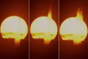 Brasileiro registra foguete passando em frente ao Sol nos EUA
