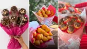 Buquês comestíveis: cookies, coxinhas e carolinas viram presentes criativos no Vale
