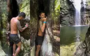 Cachoeira com entrada secreta por fenda estreita viraliza em Goiás