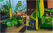 Carro do hexa: veículo personalizado chama atenção em Goiás