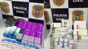 Casal preso com produtos de estética furtados e munições em MT