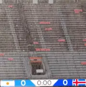 Chuva forte marca pré-jogo entre Argentina e Islândia nos EUA