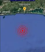 Cinco tremores de baixa magnitude registrados na costa de Saquarema, RJ