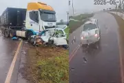 Câmera de caminhão flagra acidente fatal no PR