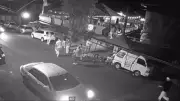 Câmera flagra atropelamento após briga em casa de festas em Juiz de Fora