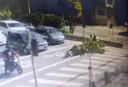 Câmera flagra tenente da Rota sendo baleado na cabeça em SP