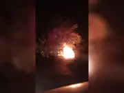 Corpo carbonizado encontrado dentro de carro em chamas em Itatiba
