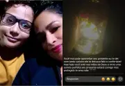 Criança coloca abajur no caixão da mãe que morreu em acidente de moto