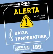 Defesa Civil alerta para frio intenso em BH com mínimas abaixo de 12°C