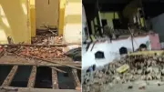 Desabamento parcial do Solar dos Motta em Maranguape