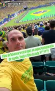 Eduardo Bolsonaro posta foto em estádio e Michelle expõe briga com Flávio