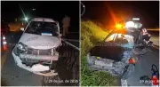 Engavetamento com três carros deixa oito feridos na SP-264 em Salto de Pirapora