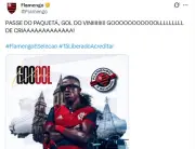 Flamengo celebra gol de Vinicius Jr com assistência de Paquetá