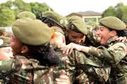 Formatura da primeira turma feminina de soldados do Exército no Rio
