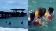 Guarda-vidas resgatam adolescente de afogamento após pular de ponte em Fortaleza