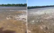 Guia de pesca filma cardume gigante cercando barco no Rio Araguaia