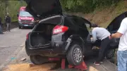 Helicóptero resgata feridos na Serra do Rio do Rastro; quatro pessoas ficam feridas