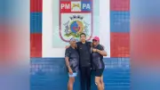 Homenagem de pelotão da PM a aluna emociona mãe em Santarém
