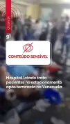 Hospital lotado na Venezuela trata pacientes até no estacionamento após terremoto