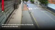 Idosa de 80 anos é atropelada por moto na faixa de pedestres em Muriaé
