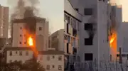 Incêndio atinge apartamento em BH e mulher é socorrida após inalar fumaça