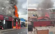 Incêndio atinge lojas no Centro de Ribeirão Preto (SP)