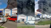 Incêndio de grandes proporções atinge distribuidora de plástico em São José de Ribamar