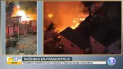 Incêndio de grandes proporções atinge Paraisópolis na Zona Sul de SP