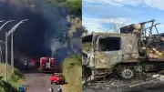 Incêndio destrói caminhão em estrada de Davinópolis, no Maranhão