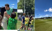 Jogadores da Seleção Brasileira reencontram famílias em NY