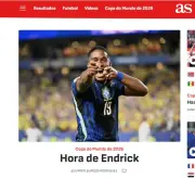 Jornal espanhol AS pede mais espaço para Endrick na seleção após lesão de Raphinha