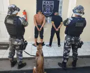 Jovens presos com skunk e munições escondidos em máquina de lavar em Bonfim