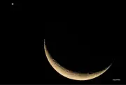 Lua e Vênus encantam em raro encontro no céu de Campo Grande